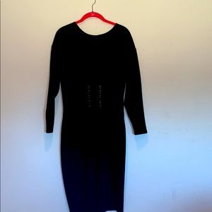 Express corset front black dress